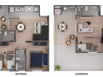 Duplex 3 dorms 122,44 m2 - planta 5.